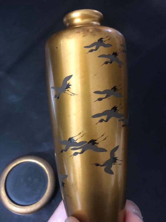 極上品◼️蔵から出てきた謎の黄金の蒔絵壺、蒔絵壷、骨董品、古美術品です。