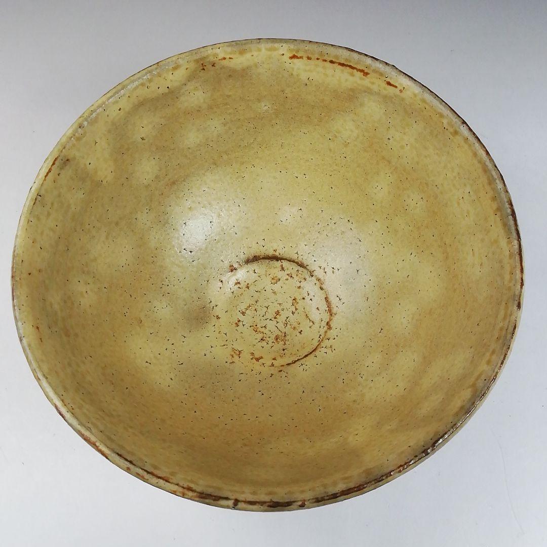 Ｗ２０７　茶碗　『黄伊羅保　茶碗』『深草窯　西川實 作』　共箱　抹茶碗　茶道具