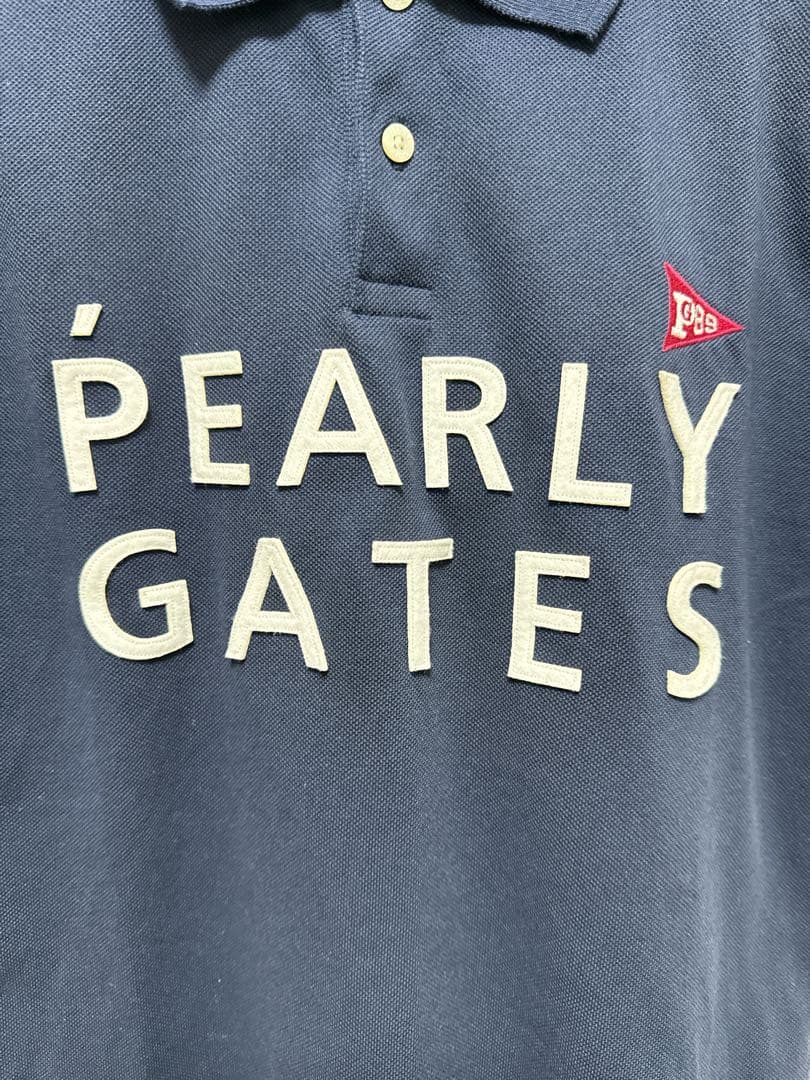 PEARLY GATES 刺繍ロゴ付き ポロシャツ
