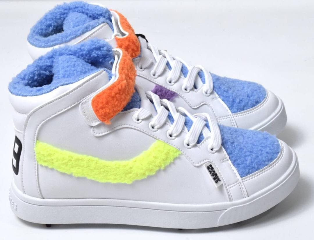 未使用4.1万 パーリーゲイツ ミドルカット ボア ゴルフシューズ 23cm