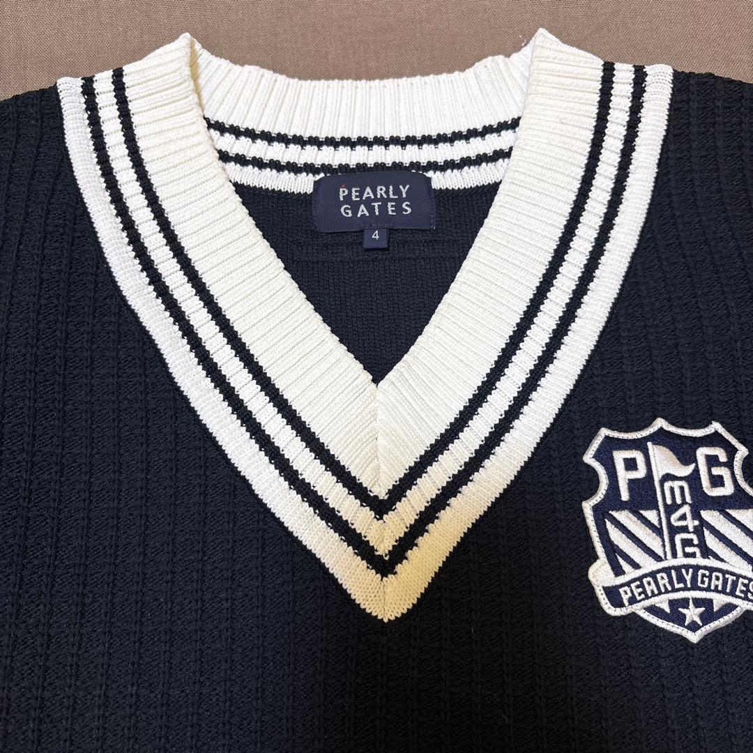 PEARLY GATES ネイビー Vネックベスト サイズ4