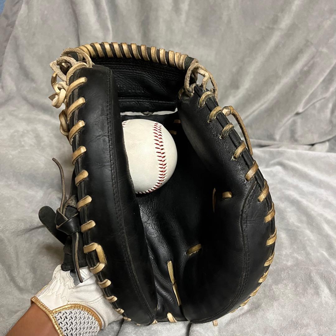 ミズノプロ　硬式用キャッチャーミット　Mマーク　旧タグラベル　キップレザー