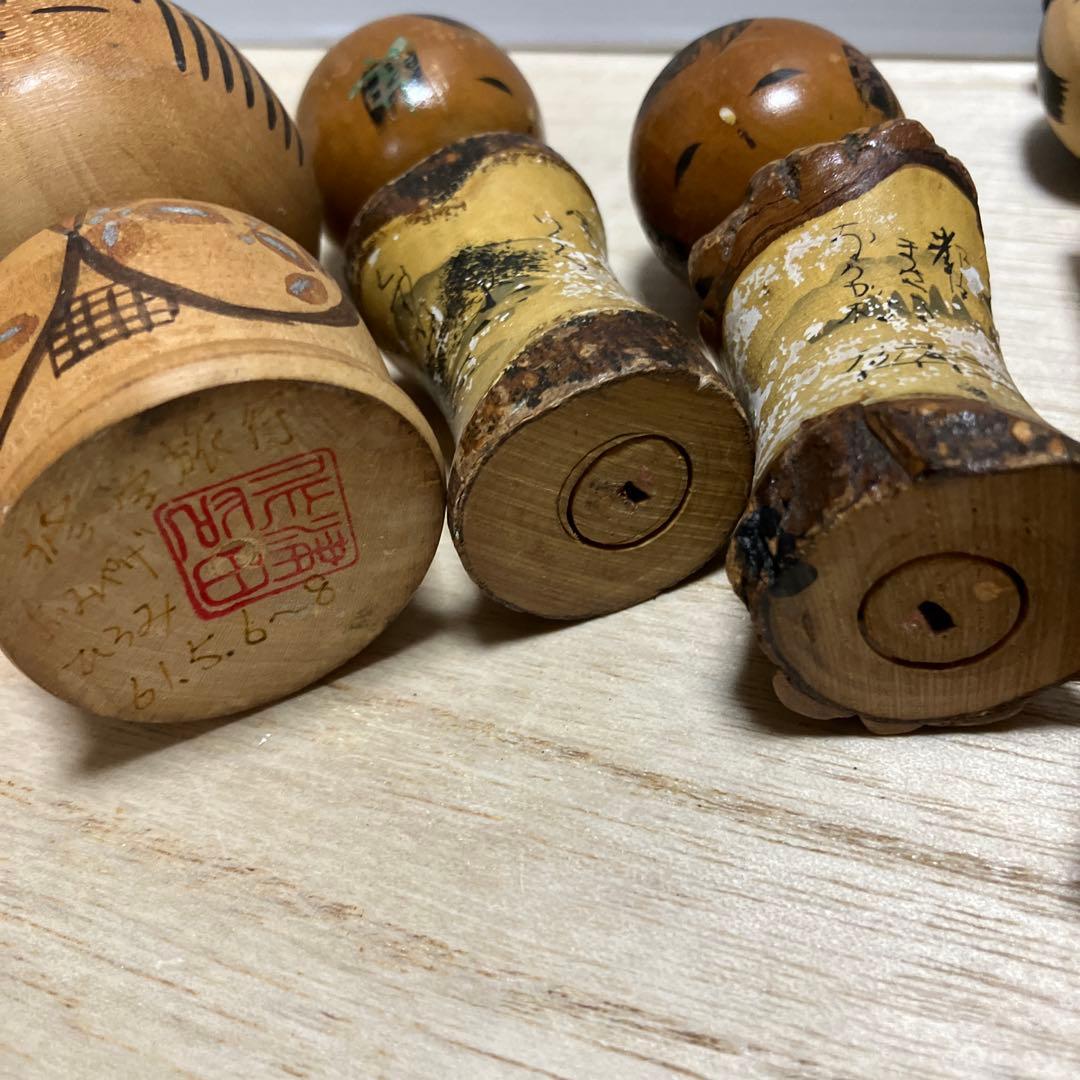 E-壁 伝統工芸品 こけし 創作こけし まとめ売り 7点セット 民芸品