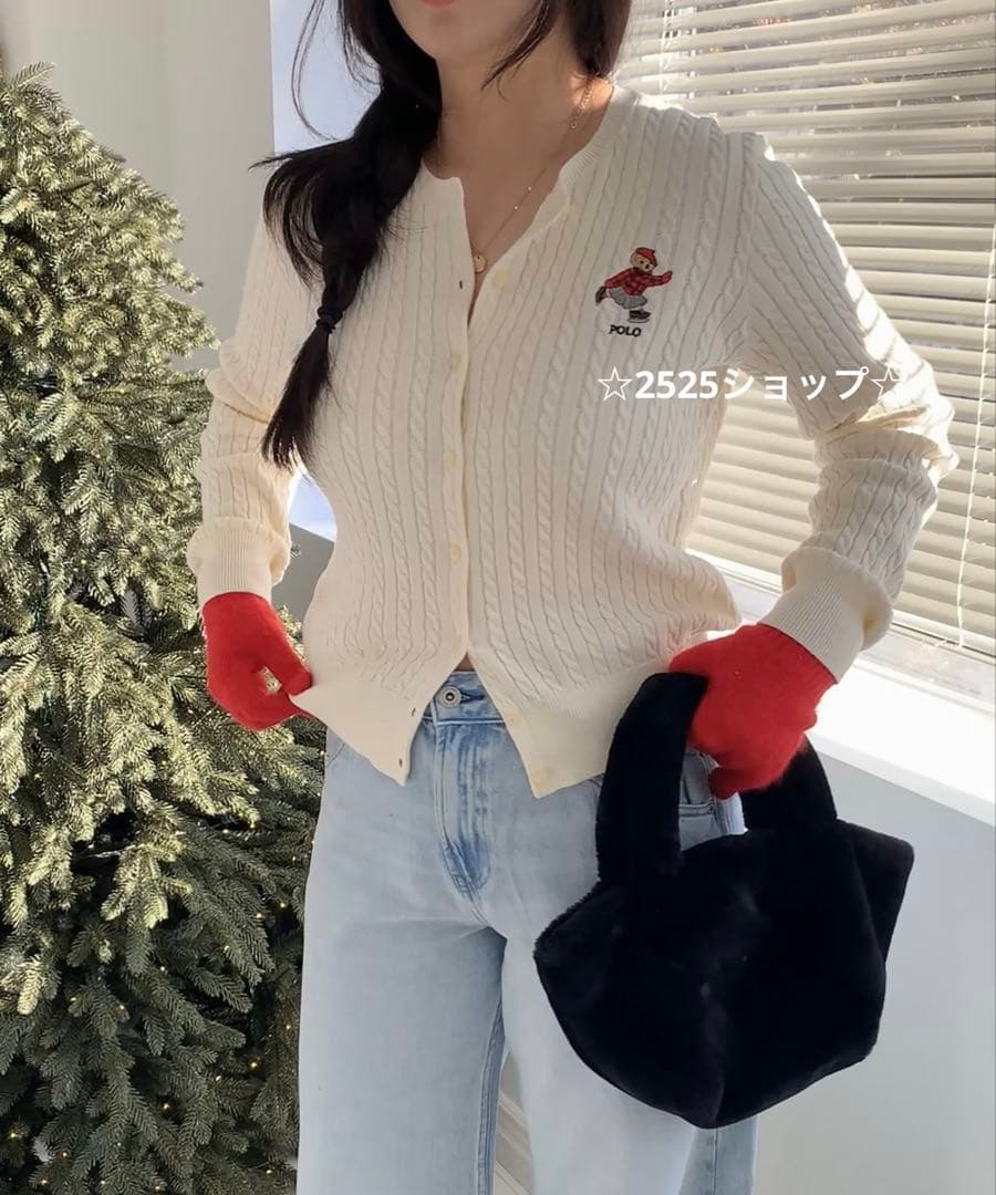 ✨️激レア✨️POLO ラルフローレン ポロベア ニット カーディガン ホワイト
