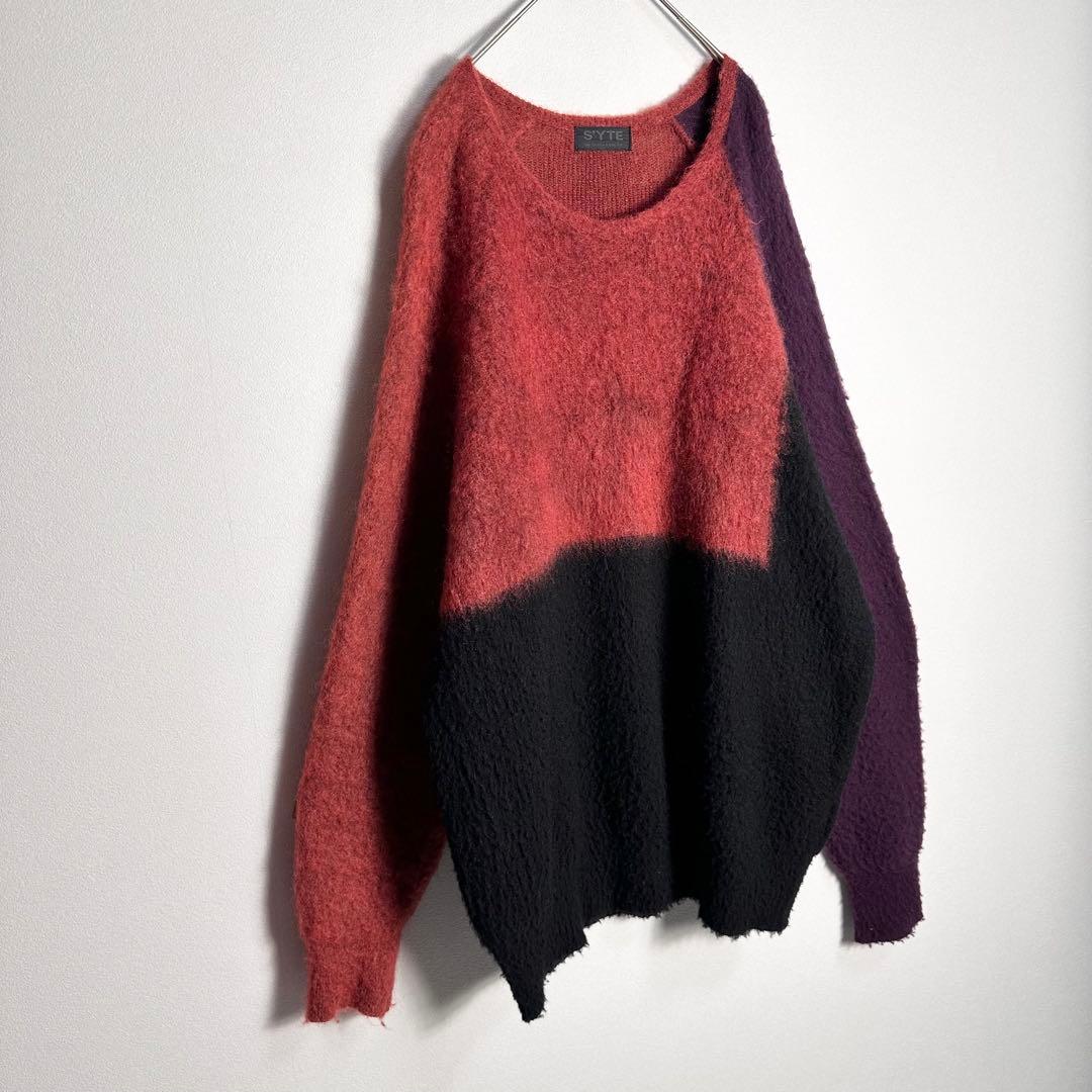 【極希少】サイト　ヨウジヤマモト　セーター　モヘヤ　ニット　アシンメトリー　 L