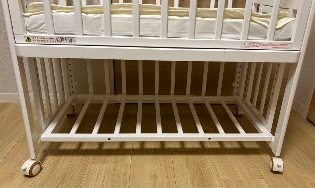 【布団一式セット】そいねーる+ロング ＋ムーブ ホワイト ベビーベッド 添い寝