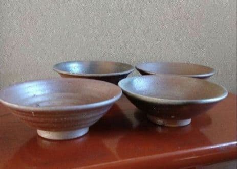 お抹茶椀　抹茶器　薄茶　作家物　備前焼　お茶会　４個　まとめて