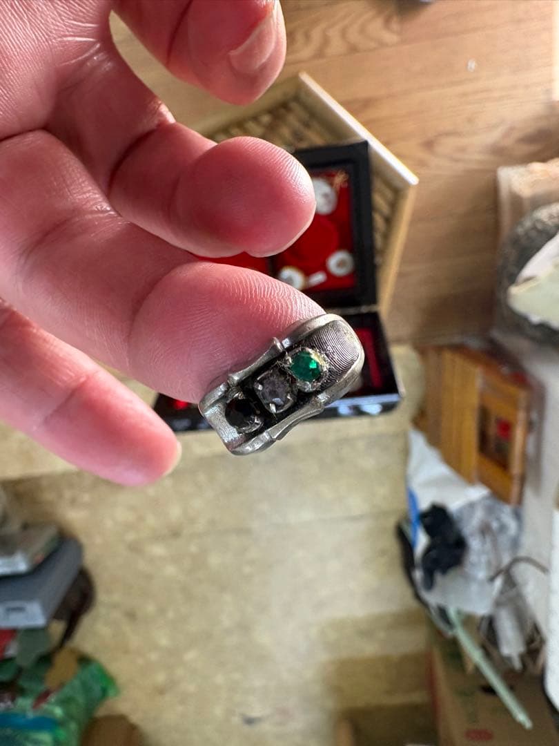 高級 螺鈿細工 ジュエリーボックス 宝石箱 伝統工芸 鏡付 ヴィンテージリング