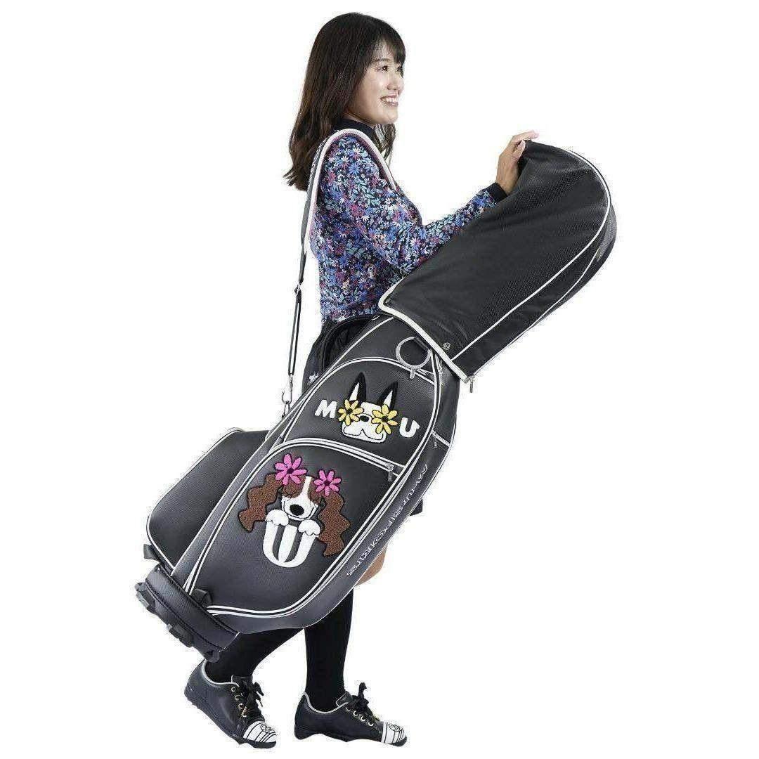 M・U SPORTS 25年秋冬新作 サガラ刺繍キャディバッグ ブラック