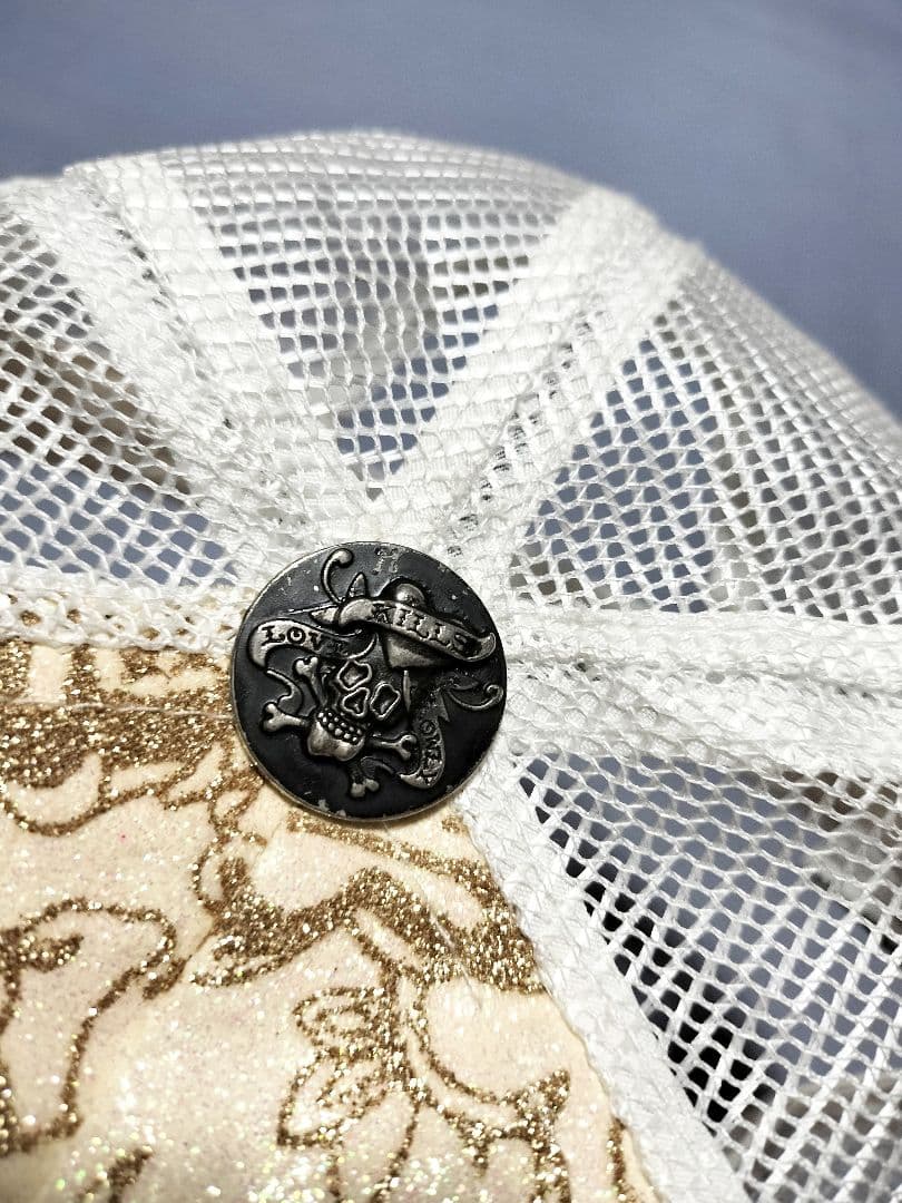 未使用に近い Ed Hardy エドハーディー タイガー刺繍キャップ