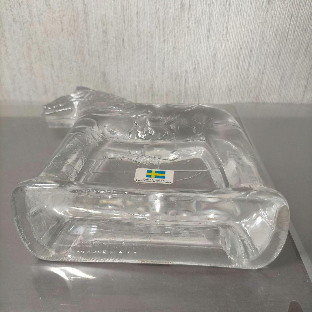 ひなすけ スウェーデン製 クリアガラス馬のオブジェ