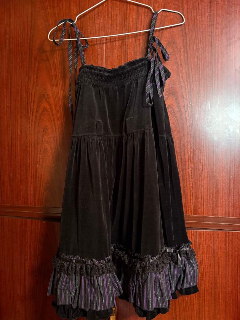 PUTUMAYO 別珍ワンピース　キャミワンピース　レジメン　プトマヨ　ゴスロリ