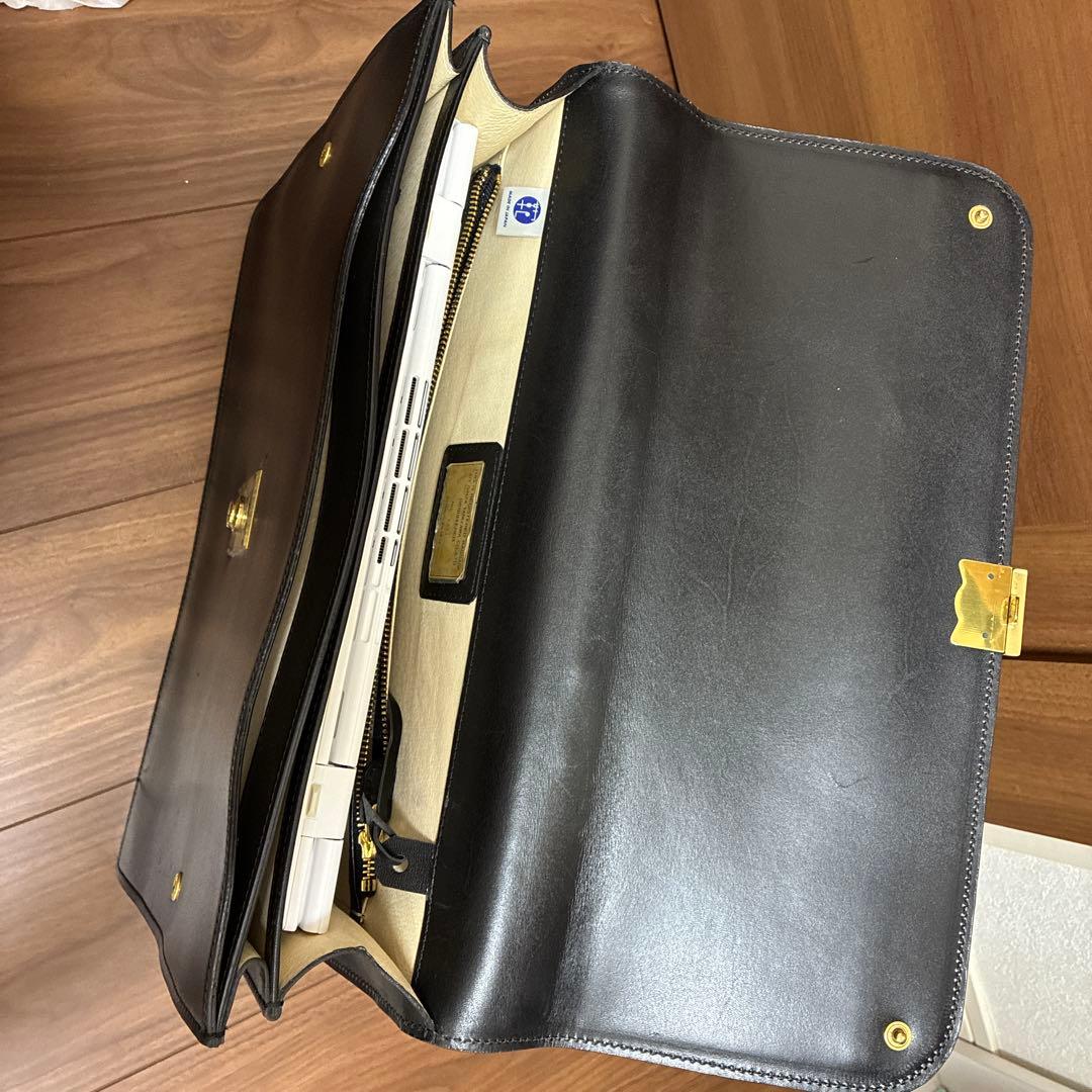 TANIZAWA Ginza 黒 レザー ビジネスバッグ