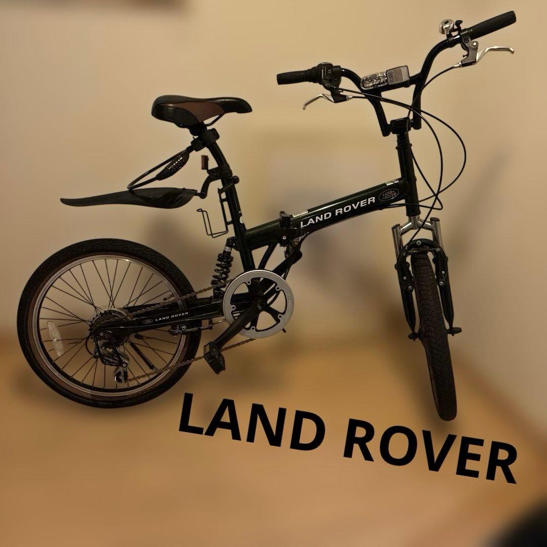 ランドローバー 自転車 ミニチャ チャリンコ ダークグリーン 泥除けLED