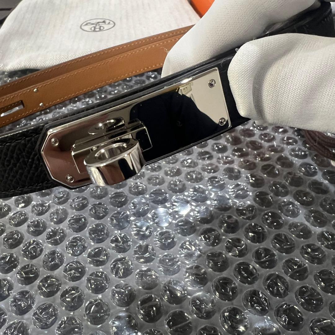 Hermès ベルト《ケリー》18 レザーベルト ブラック