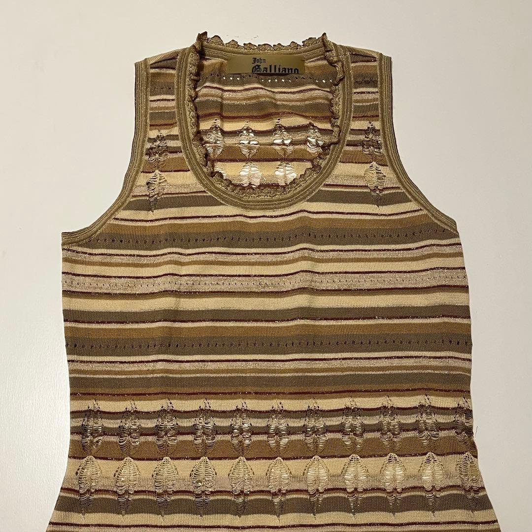 ワンピース John Galliano 2006 Glitter Knit Dress