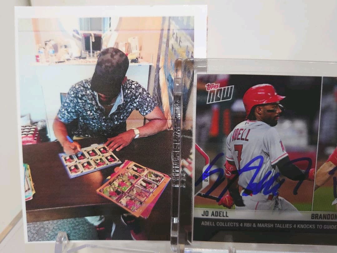 直筆サイン topps now JO ADELL BRANDON MARSH