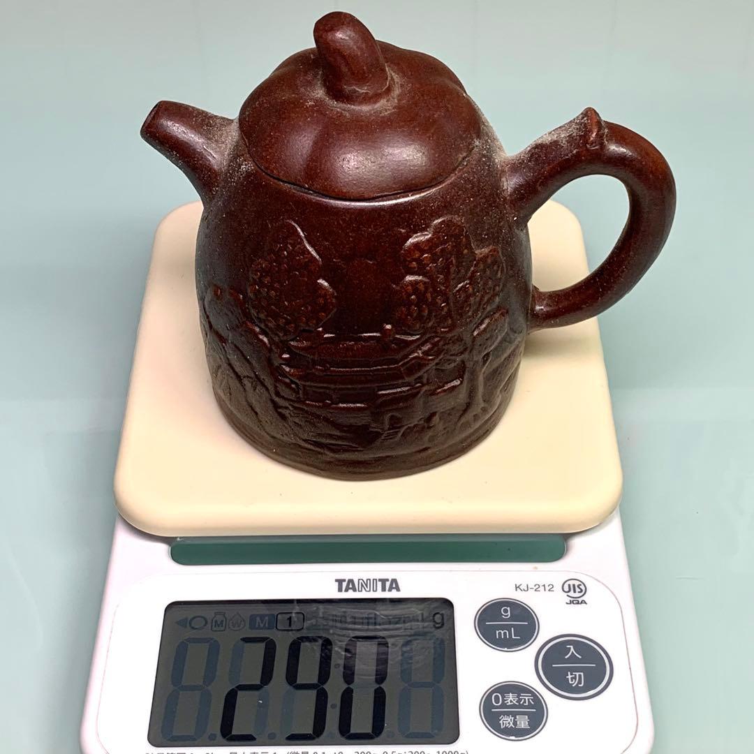 【真作】本物保証　急須陶器　宜興紫砂壺手作り　民家収蔵品　茶道具時代物