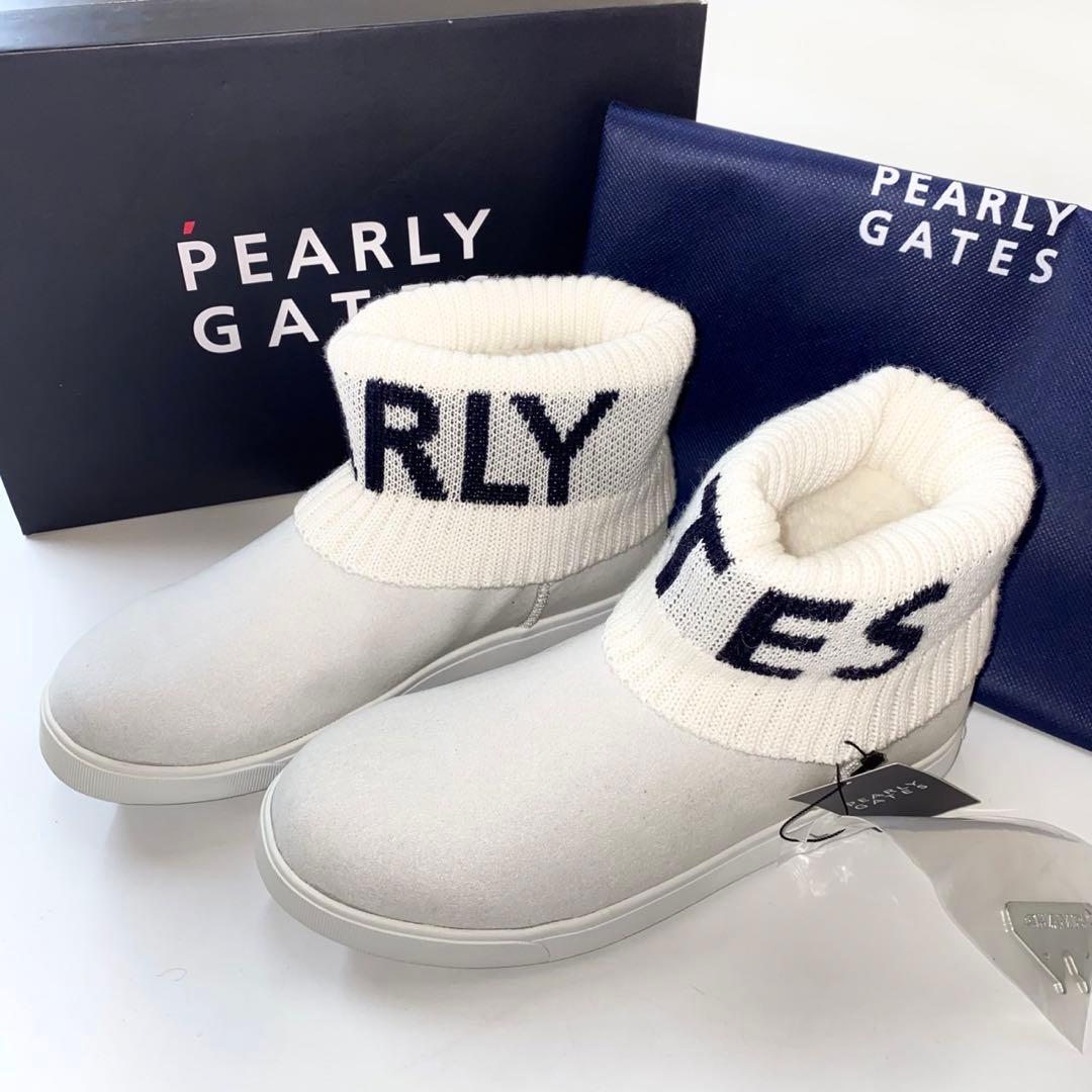PEARLYGATES 053-1292102 ホワイト ゴルフシューズ 箱あり