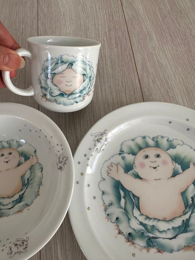 1984年イギリス製キャベツパッチ皿SETキャベツ人形ヴィンテージ あちゃちゅむ