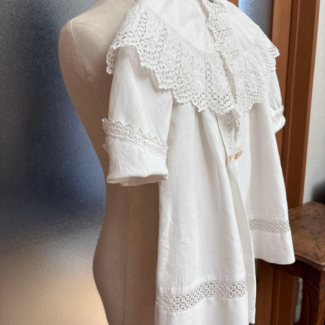 フランス　アンティーク　ベビードレス　ベビーケープ　ベビーコート　ドールドレス