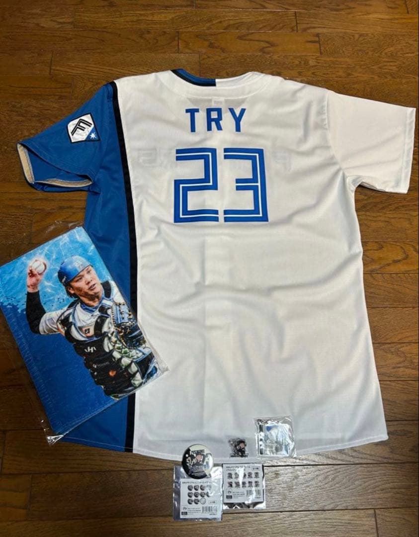 まとめ売り★伏見寅威★ファイターズ ユニフォーム XL 応援タオル等5点セット