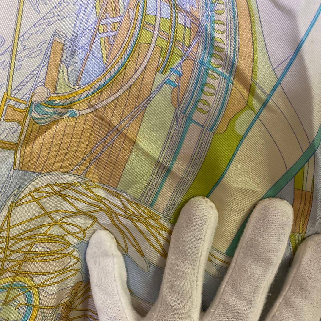 【送料無料】 HERMES アンサンブル カーディガン Mサイズ シルク 切替