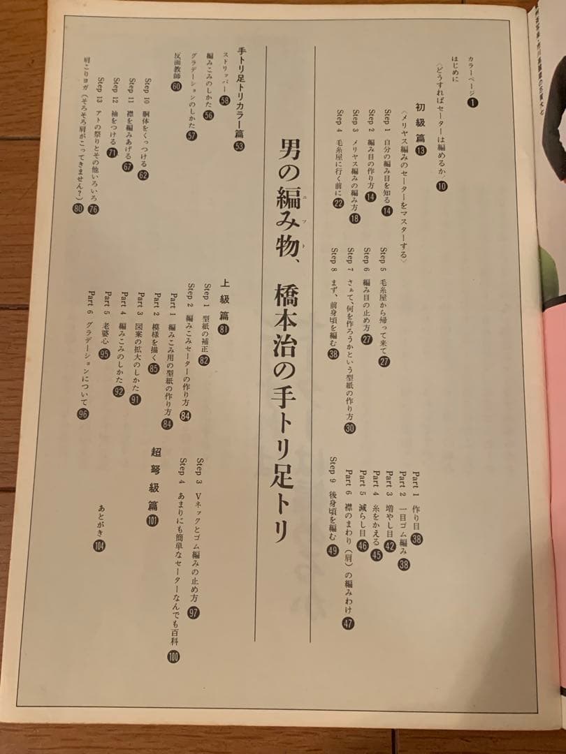 男の編み物、橋本治の手トリ足トリ