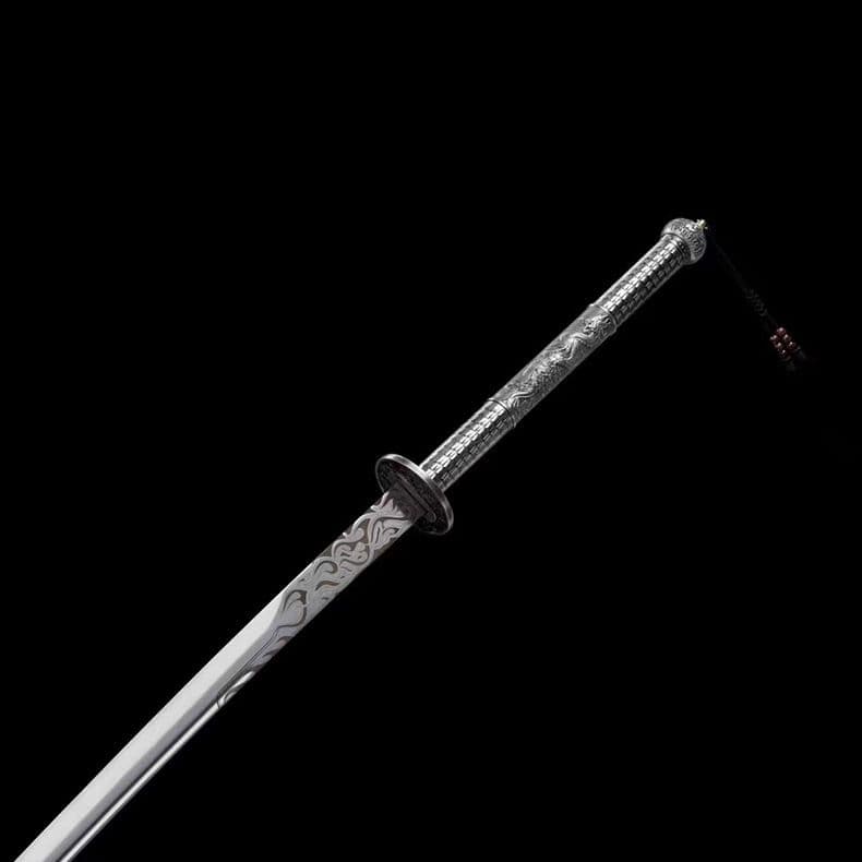 【苗刀～落淵】繍春刀 牛尾刀 苗刀 手鍛造打 鋼刀 冷兵器 古兵器 武具 両手刀