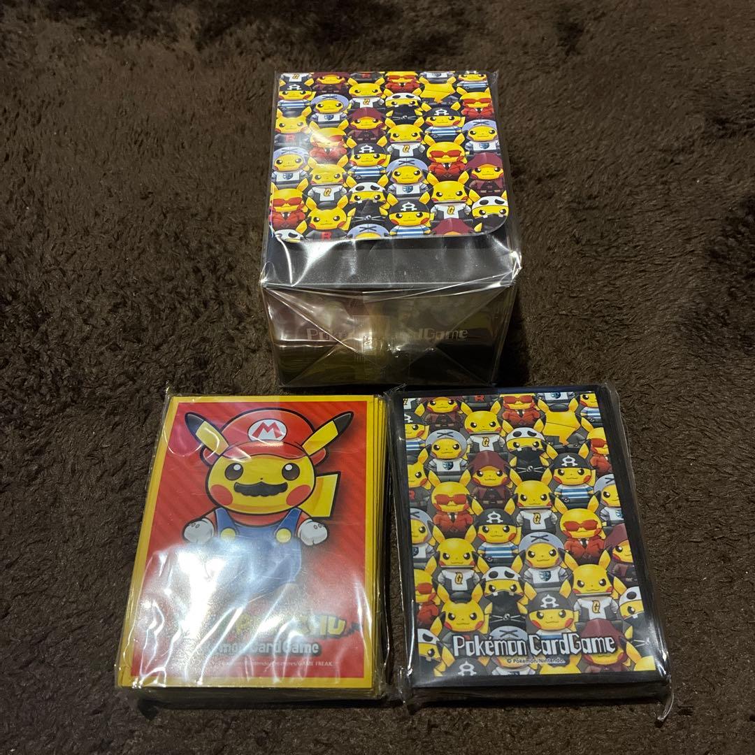 マリオピカチュウ　スリーブ 団員ごっこピカチュウ　スリーブ&デッキケース 未開封
