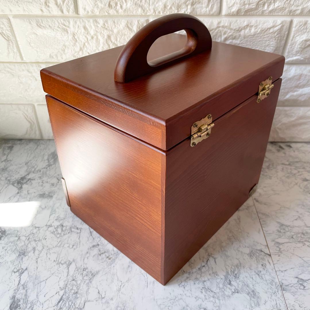 【美品】GWOOD 鏡付き メイクボックス コスメ収納 小物入れ