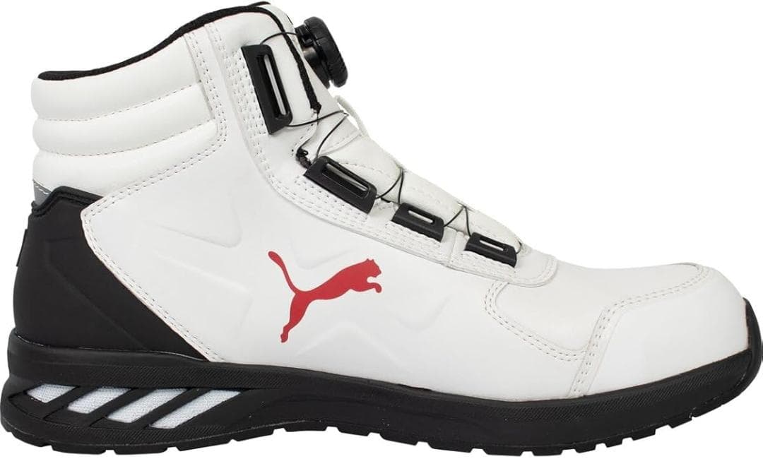 【新品】プーマセーフティー 安全靴 ライダー2.0ホワイト＆レッドディスクミッド