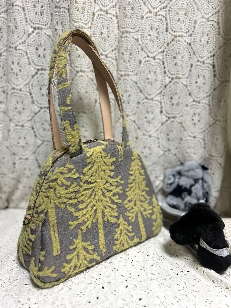 しし 51102B ミナペルホネンハンドメイドラウンド型バッグ