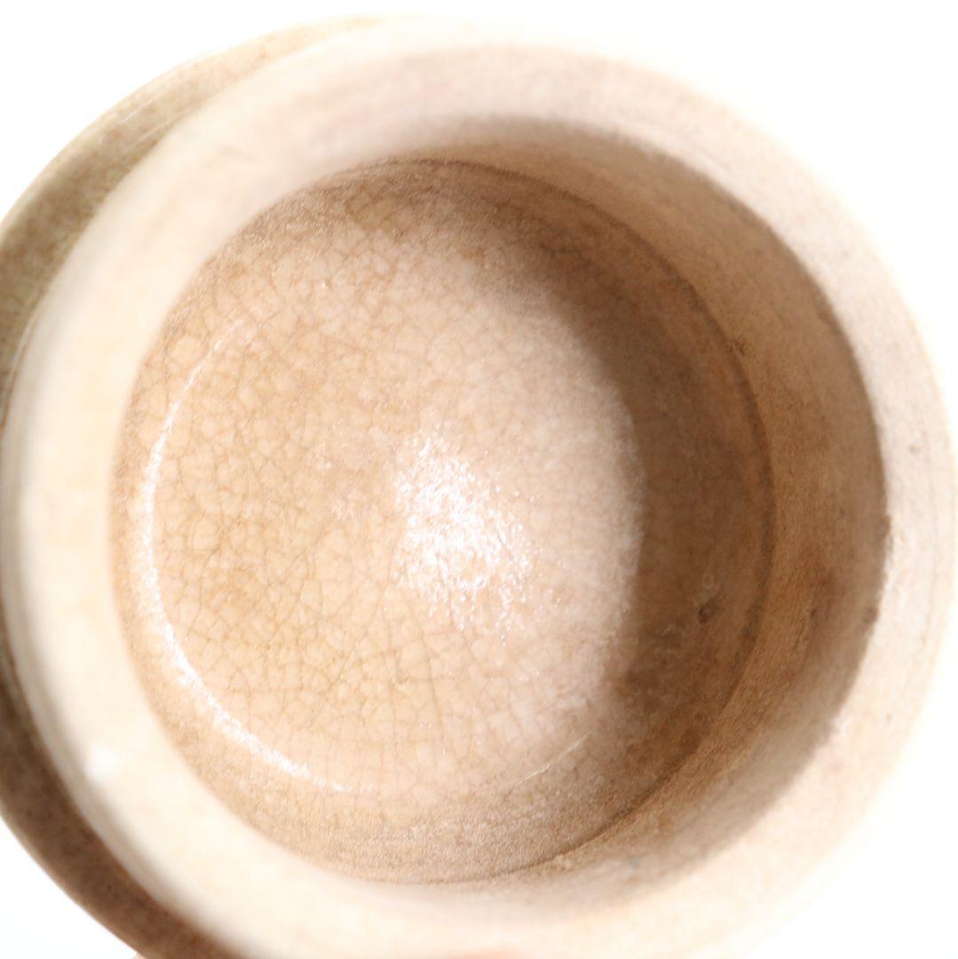 古清水焼 草花文茶壷　V805