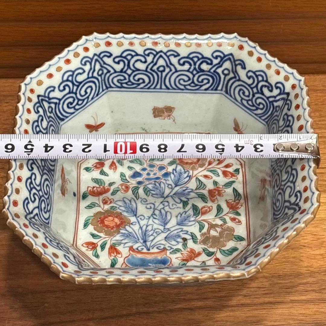 江戸時代□古伊万里　三つ重ね　どんぶり 正月