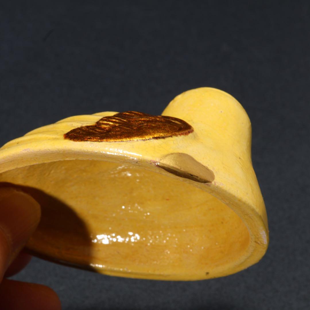 香合　交趾　花喰鳥香合　十代大樋長左衛門　共箱　R1668ダP