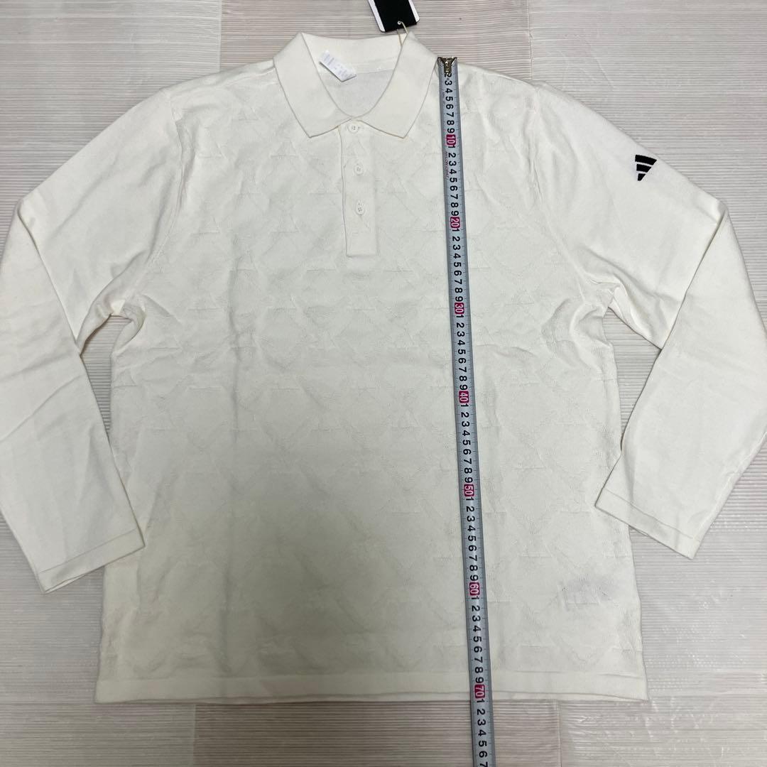 送料無料 新品 adidas GOLF アーガイル柄セーター ポロ 2XL WT