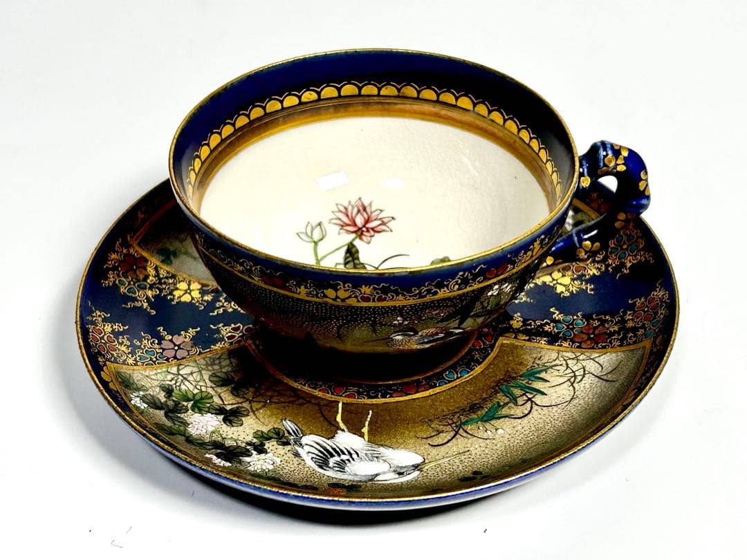 京薩摩の魁 錦光山宗兵衛 デミタス カップ 京焼 薩摩焼