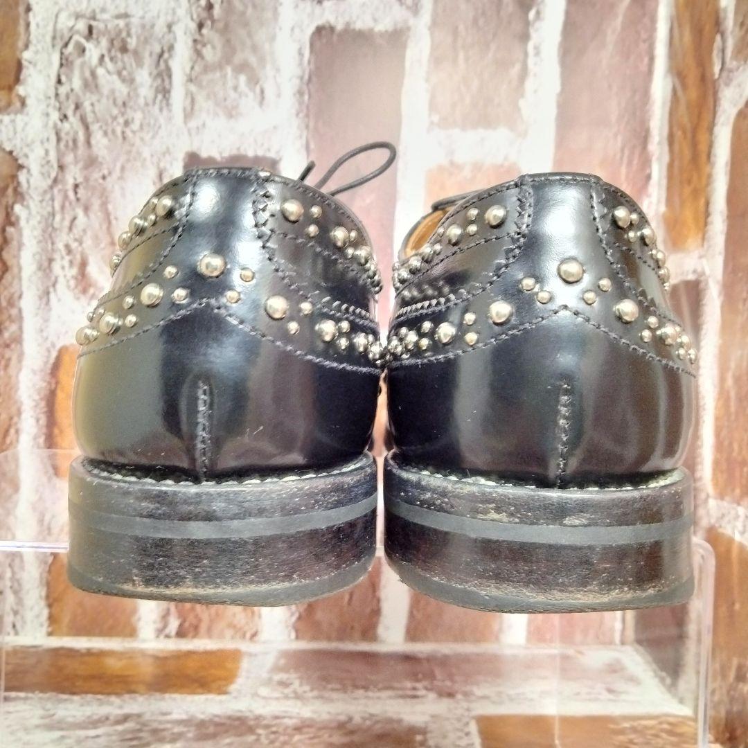 Church’s（36）スタッズ　ウィングチップ ローファー　黒 レザー