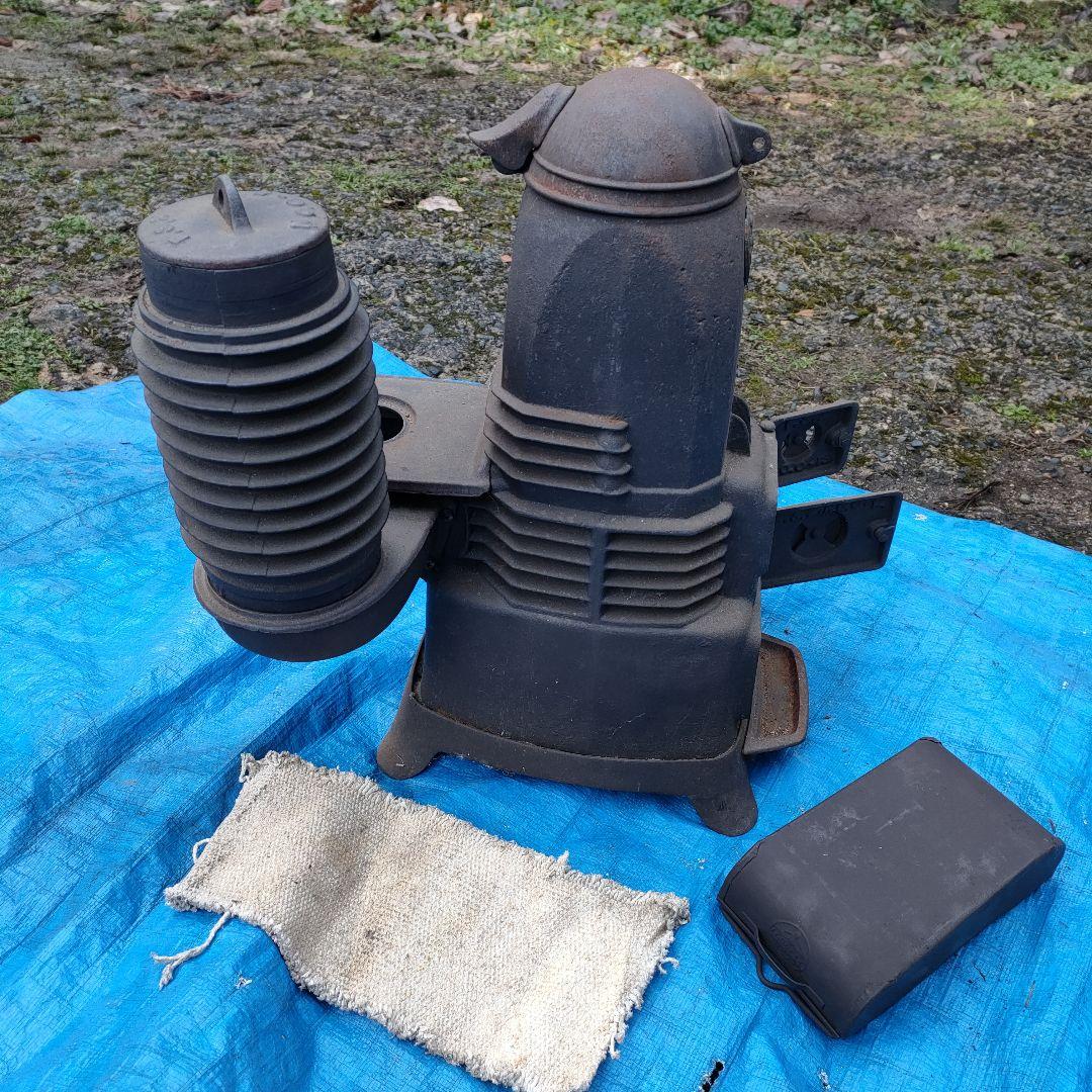 福禄ストーブ 高さ48cm 重さ21kg 梱包発送たのメル便 鋳物 石炭 薪