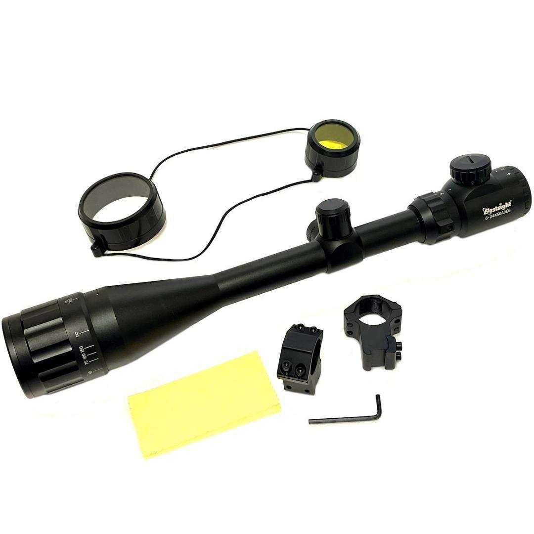 Bestsight製 実銃用 スコープ 24倍 6-24x50 11mmリング付