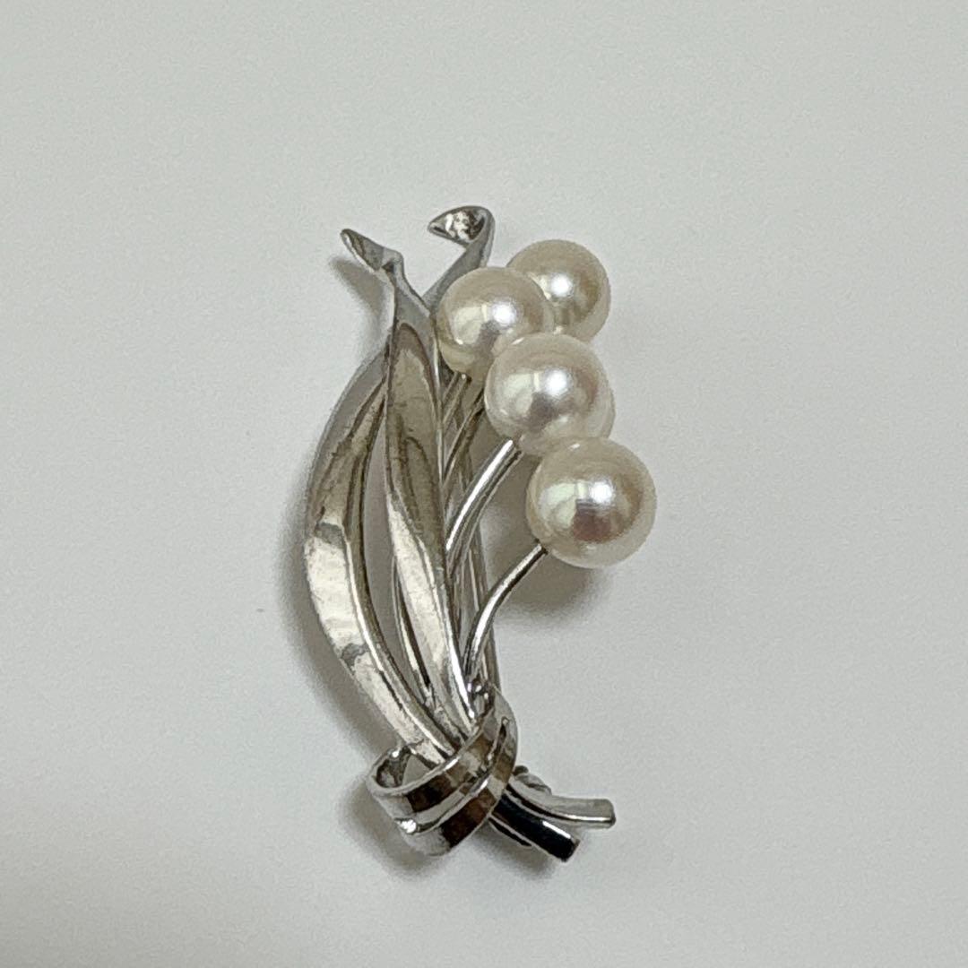 皇室御用達 MIKIMOTO ミキモト アコヤ真珠 パール ブローチ コサージュ