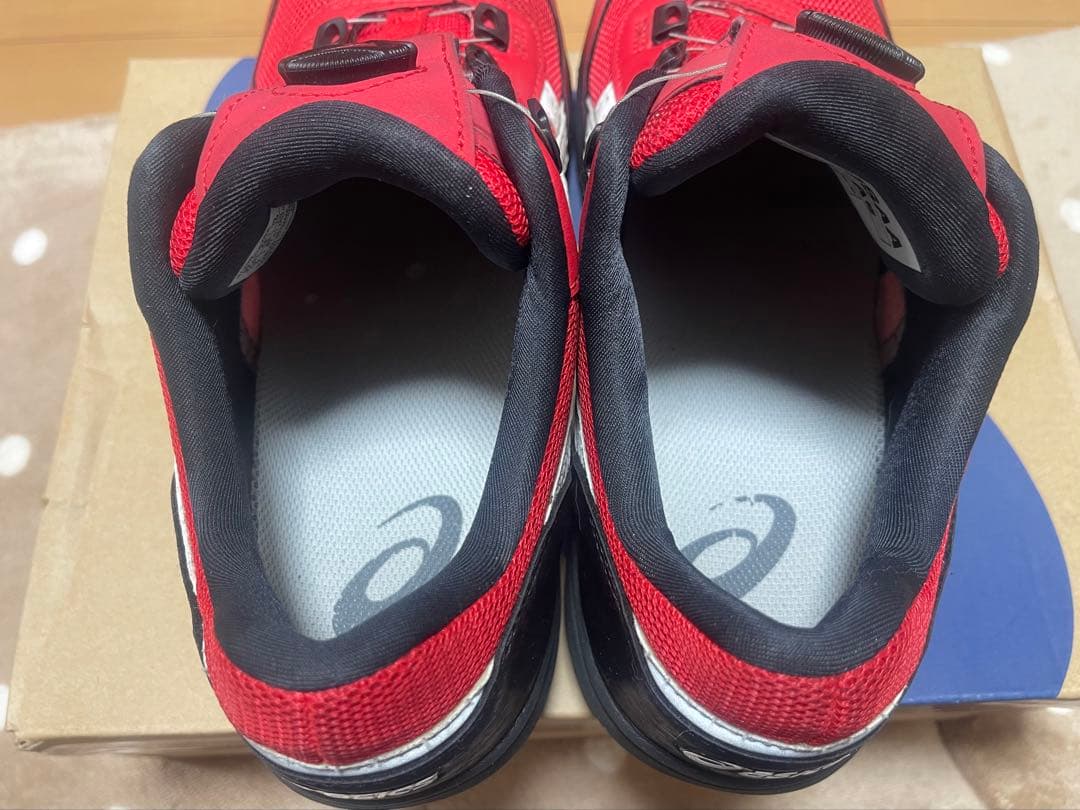 ASICS BOAウィンジョブ安全靴 レッドCP209とCP301の2セット中古