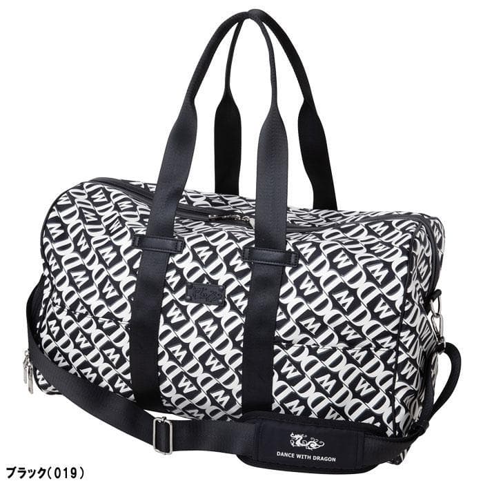 ★新品★ダンスウィズドラゴン★モノグラムプリントボストンバッグ★BK