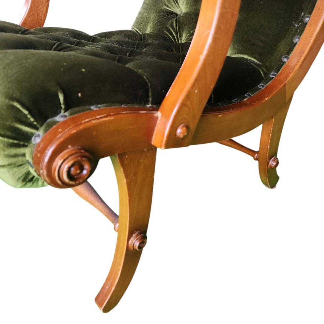 横浜ダニエル ブーツ 一人掛けソファ チェア 椅子　 樺材 英国 アンティーク