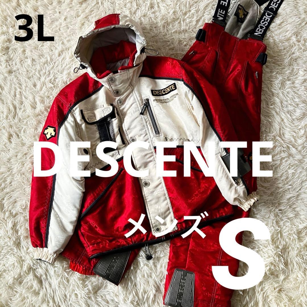 #3L✨DESCENTE✨スキーウェア 上下セット メンズS 90s レトロ