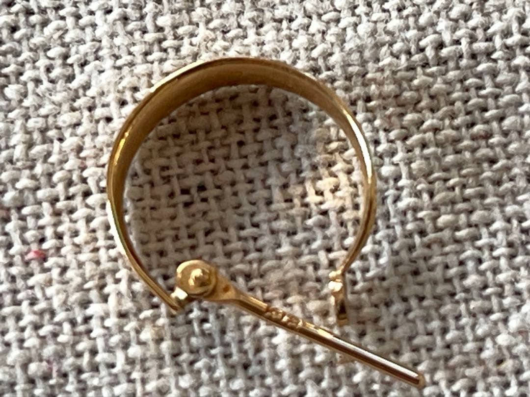 K18 ゴールド フープピアス 片耳用