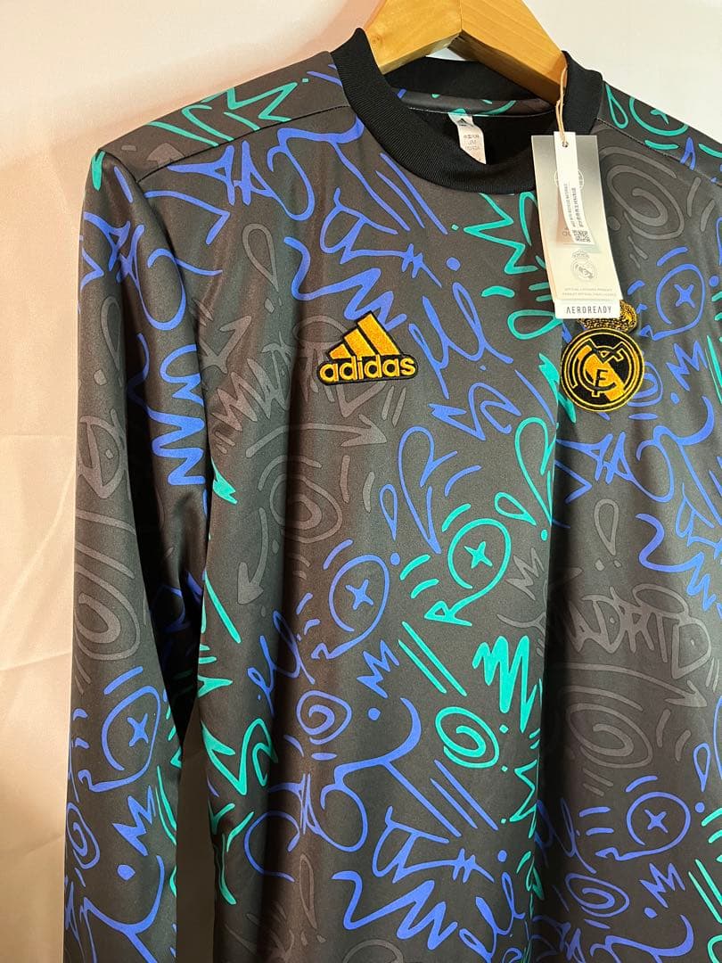 新品未使用】adidas アディダス　レアルマドリード プレマッチウォームトップ