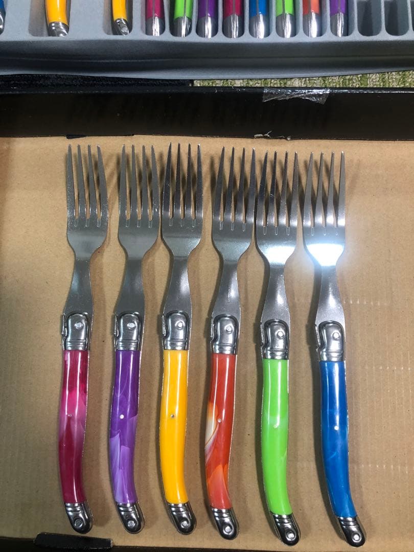 未使用 Laguiole ラギオール カトラリーセット 21本 専用ケース付き