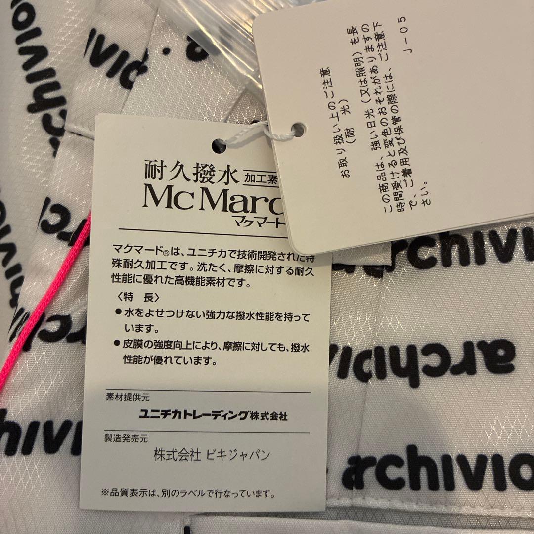 archivio アルチビオ新品　スカート　撥水加工　白　ロゴ柄　総柄　ゴルフ